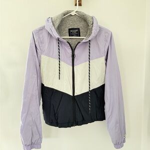 Abercrombie & Fitch Lavender and White Bomber Jacket
